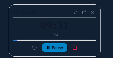 FocusFlow Mini Floating Timer