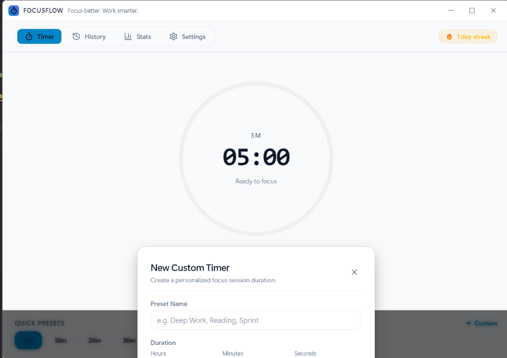 FocusFlow Desktop Preview